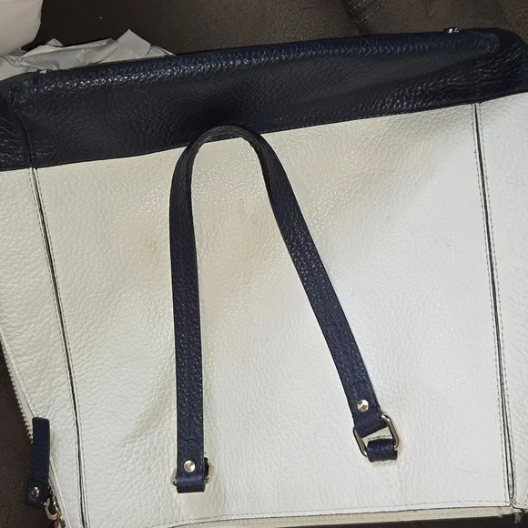 Kate Spade Black and Cream Leather Tote Bag - Picture 4 of 12